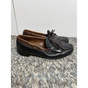 Allen Edmonds Shoes Mens 10.5 Woodstock Penny Loafers Leather Kiltie Braided Tie